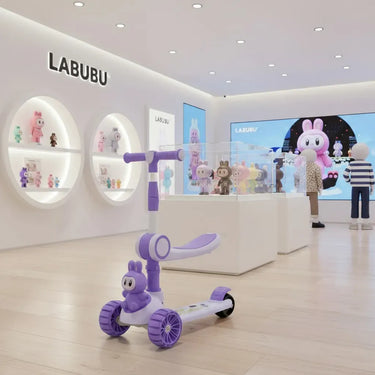 LABUBU THEME 3 IN 1 FOLDABLE SCOOTY WITH MUSIC AND LIGHTS